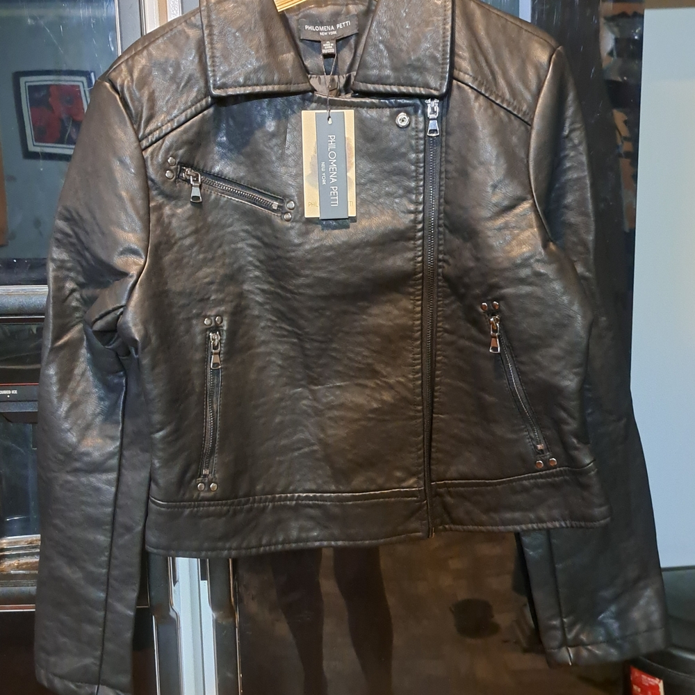 Philomena Pet Black Leather Jacket
